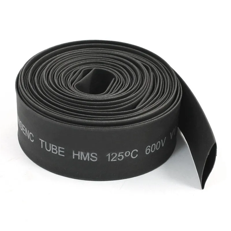 18mm Dia. Diameter Heat Shrinkable Tube Shrink Tubing 2Meter 6.56FT Black Color