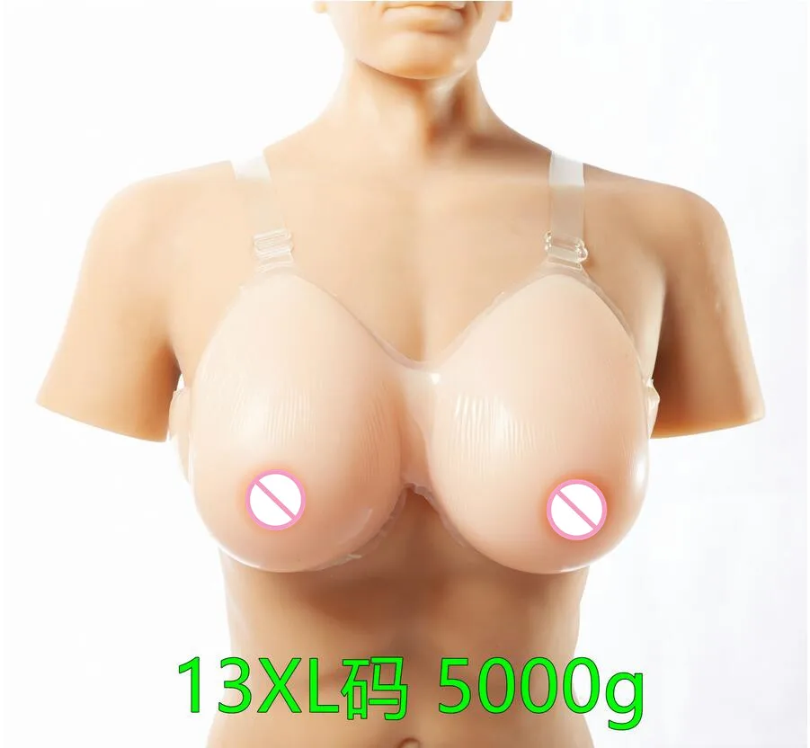 

Silicone Fake False Breast crossdresser silicone breast form silicone breast chest prosthesis 5000g (I/J)Cup Free shipping