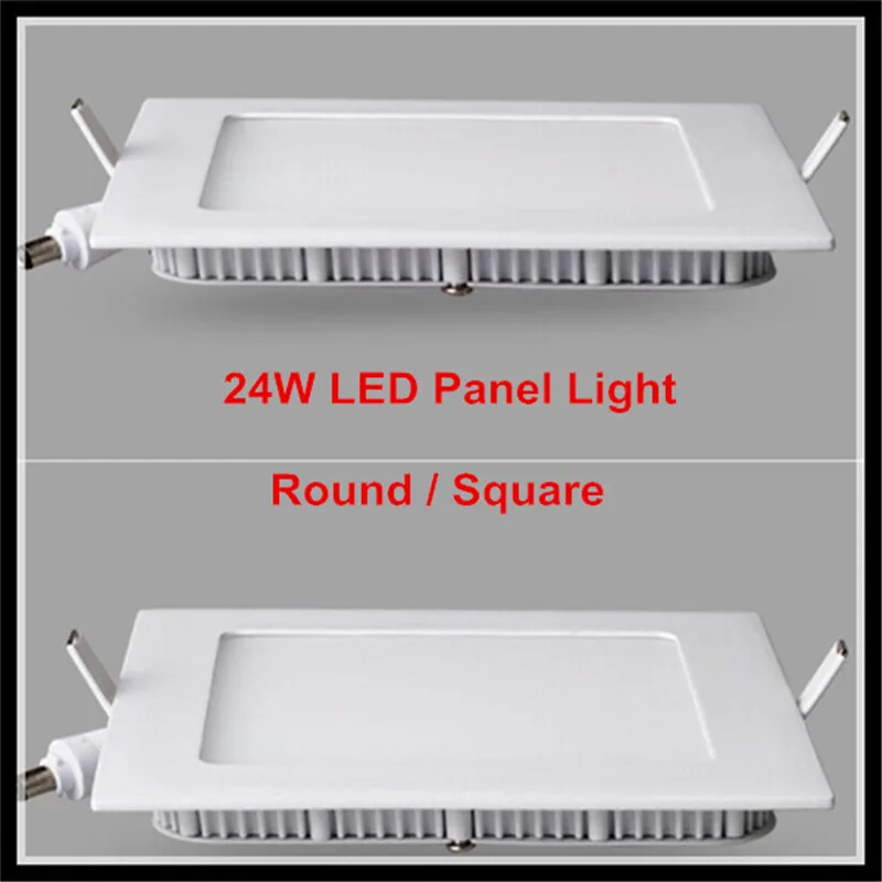 

10PCS 24W Ultra Thin LED Light Panel Light AC85~265V Downlights Round Square LED Panel Lights SMD2835 for Home Lighting