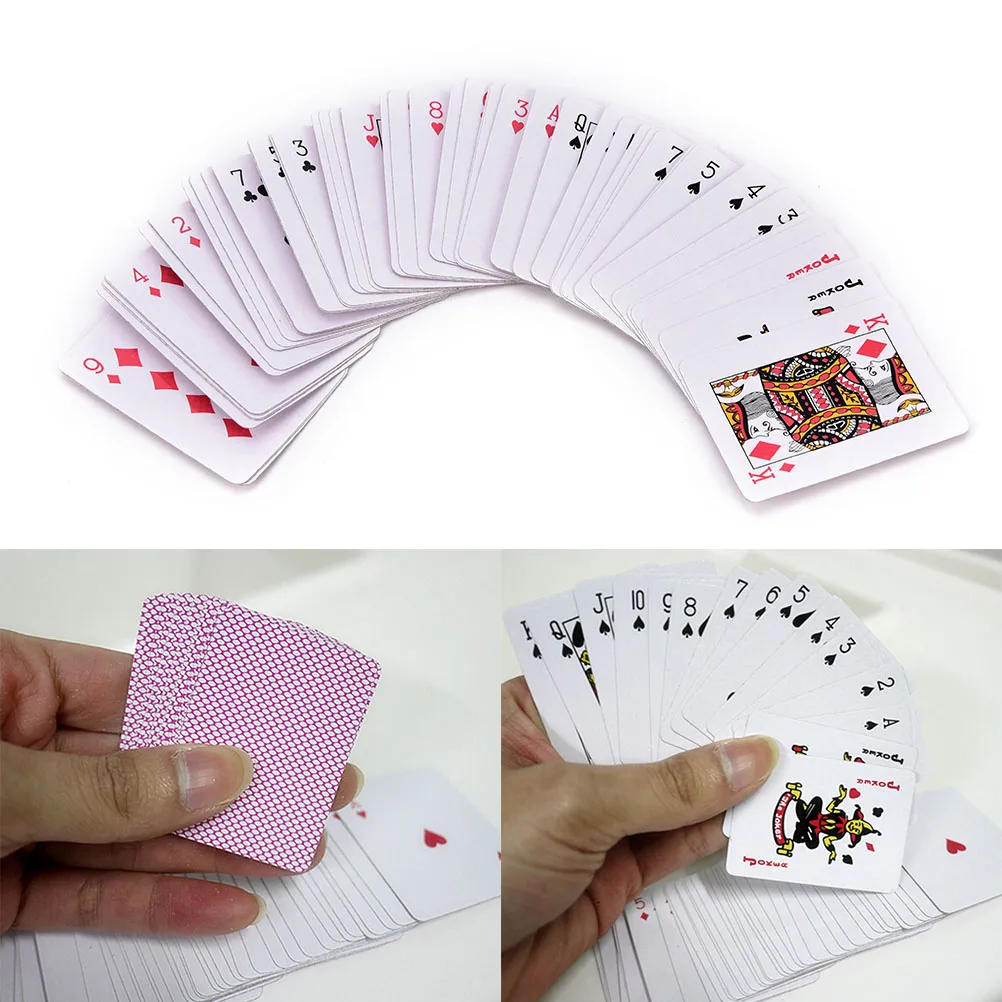 5.5*4cm Portable Mini Playing Cards Small Poker Interesting Playing Card Board Game Outside Outdoor Travel Mini Size Pokers