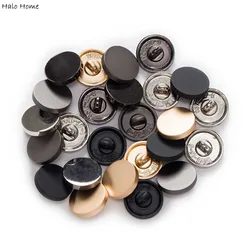 5pcs Fashion Round Glossy Metal Shank Button Buttons Fit Clothing Coat Repair Sewing Decor Replace and Crafts Make 11.5-25mm