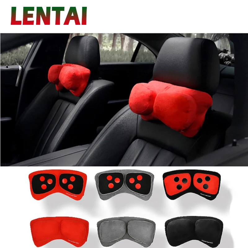 

LENTAI 1PC Car Seat Massage Pillow Head Neck Pad For Peugeot 508 308 206 307 207 407 2008 Citroen C4 C5 Opel Astra j h Insignia