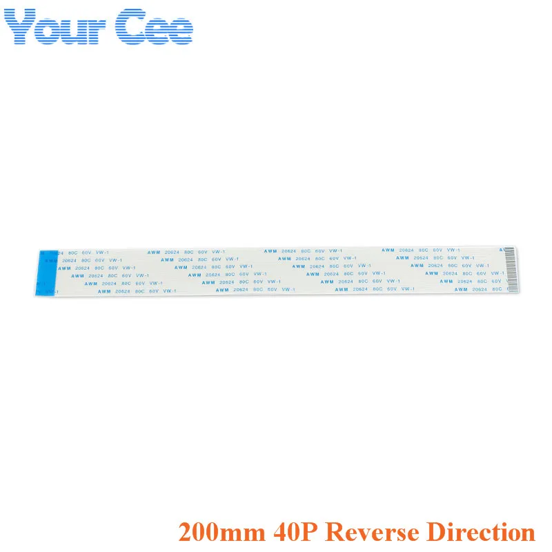 5 pcs 40 PIN 200MM Length Reverse Direction 0.5mm Pitch FFC FPC TTL Ribbon Flat Cable Flex For Camera Touchpad Mouse Pad