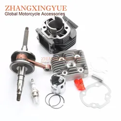 50cc high quality crankshaft & cylinder kit & cylinder head & spark plug for Yamaha Bws Bw's Slider Zuma 50cc 40mm 10mm 2T