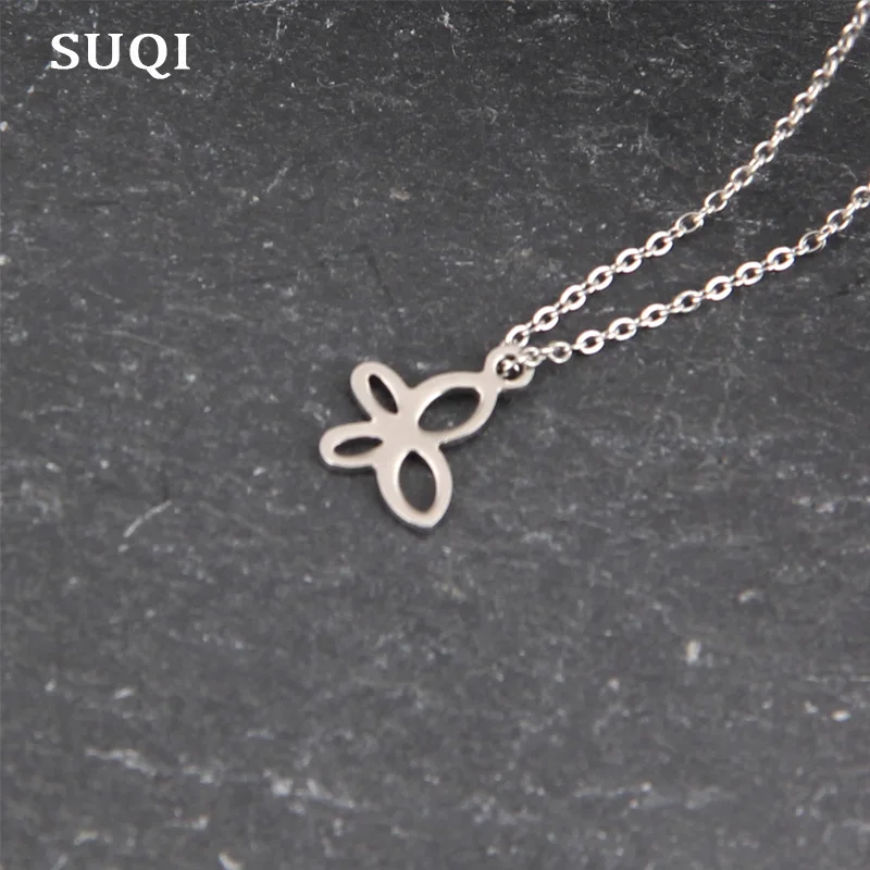 SUQI stainless steel Animal symbol Star Necklace Women Choker anchor Necklaces Pendants Femme Silver color Chain Collar jewelry