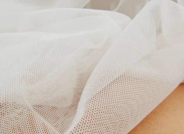 

5 meters 155cm 61"width super soft white mesh fabric girl princess skirt wedding dress clothes materials LX75