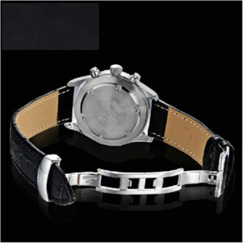 Cronografo luminoso militare running sport full steel men stop watch cinturino in vera pelle orologi di marca di lusso sapphire reloj