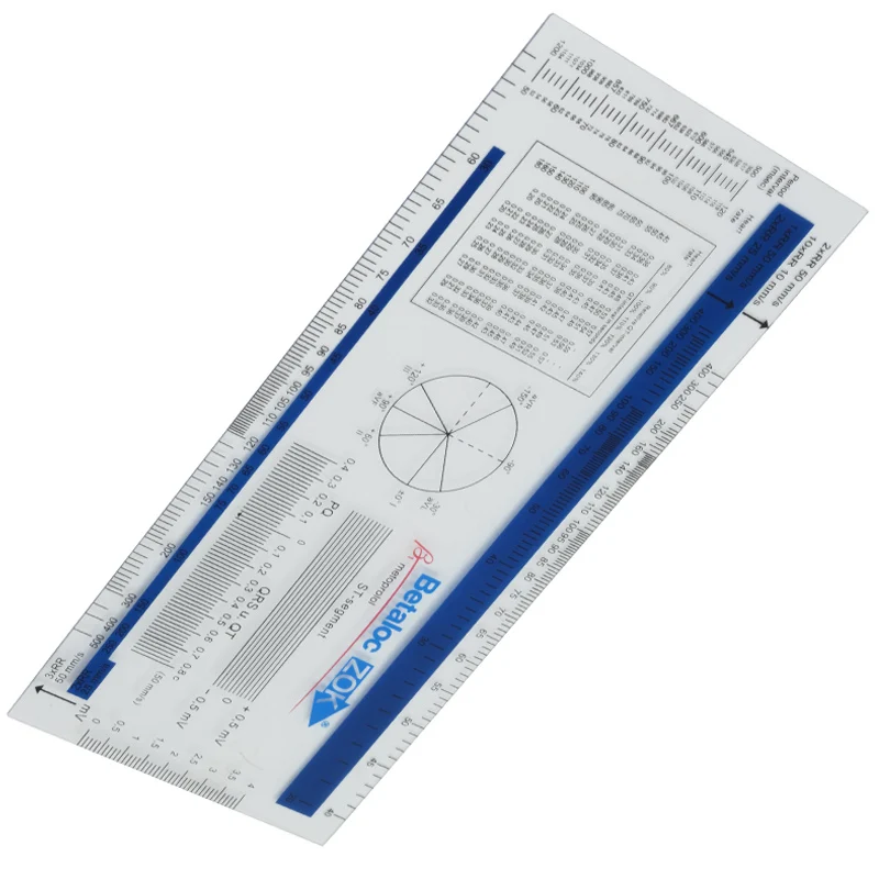 PVC ECG ruler ECG GONIOMETER medical PD ruler Userful Multi-Ruler 360 Degree Goniometer Angle Medical Spinal Ruler CM/INCH