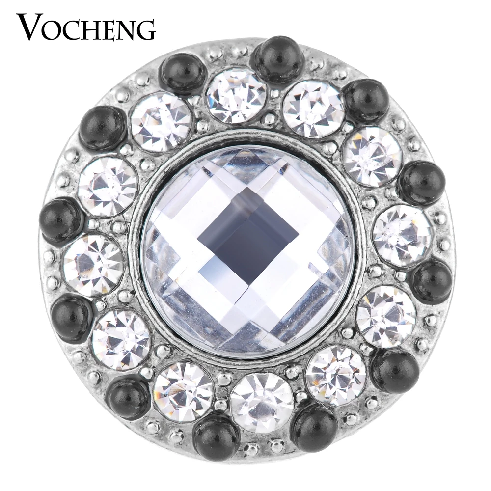 Vocheng Snap Charms 18mm Rizty Rhinestone Bead 2 Colors Button Vn-1111