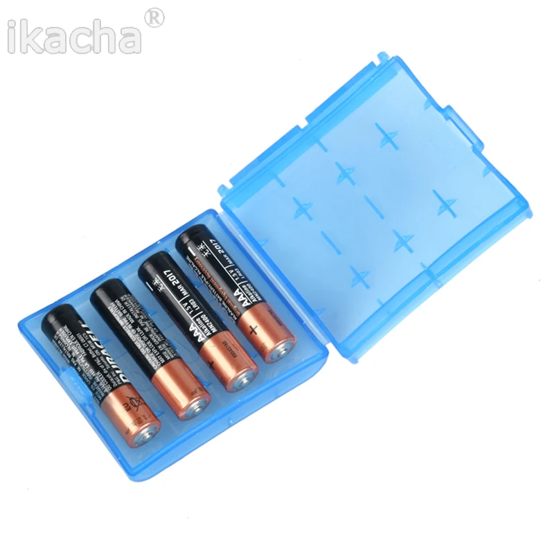 1pcs Plastic Battery Storage Hard Case Boxes Battery Holder bag for 4x AA /AAA  flash light battery case