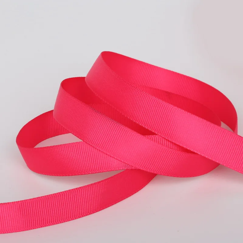 7-38mm 5yards Fuchsia Color Grosgrain Ribbon for Wedding Party Decoration Gift Packing DIY Handmade Crafts Garment Accessories