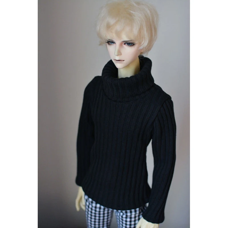 

BJD DOLL Black Sweater Outfits Clothing Top For 1/4 17" 1/3 SD SD17 Tall MSD DK DZ AOD DD Doll Wear Free Shippiing HEDUOEP