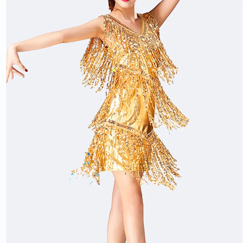 2019 New Arrival Novelty Summer Dancing Vestido Sequin Dress Elegant Beautiful Dresses with Fringe M-XXL Dropshipping