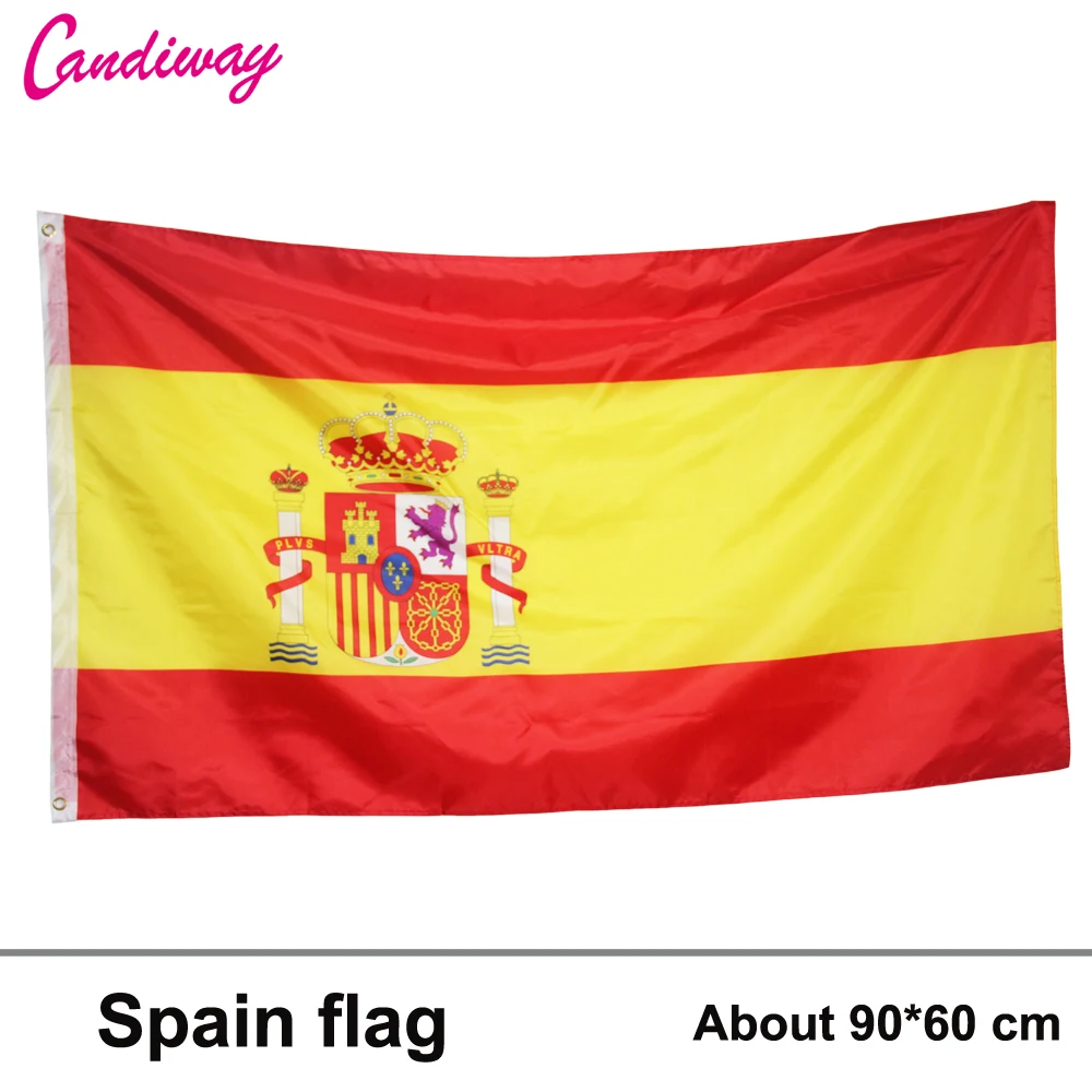 Spain Polyester Flags Espana Flag Flying Flag  No Flagpole Home Decoration flag banner 96*64cm Christmas's