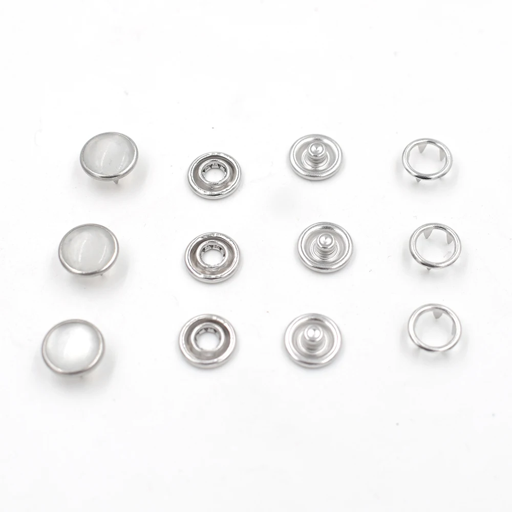 50 sets/lot Pearl Snaps Rivets Tool Ipomoea buckle Eyelets EU environmental buttons install machine Non-toxic copper material