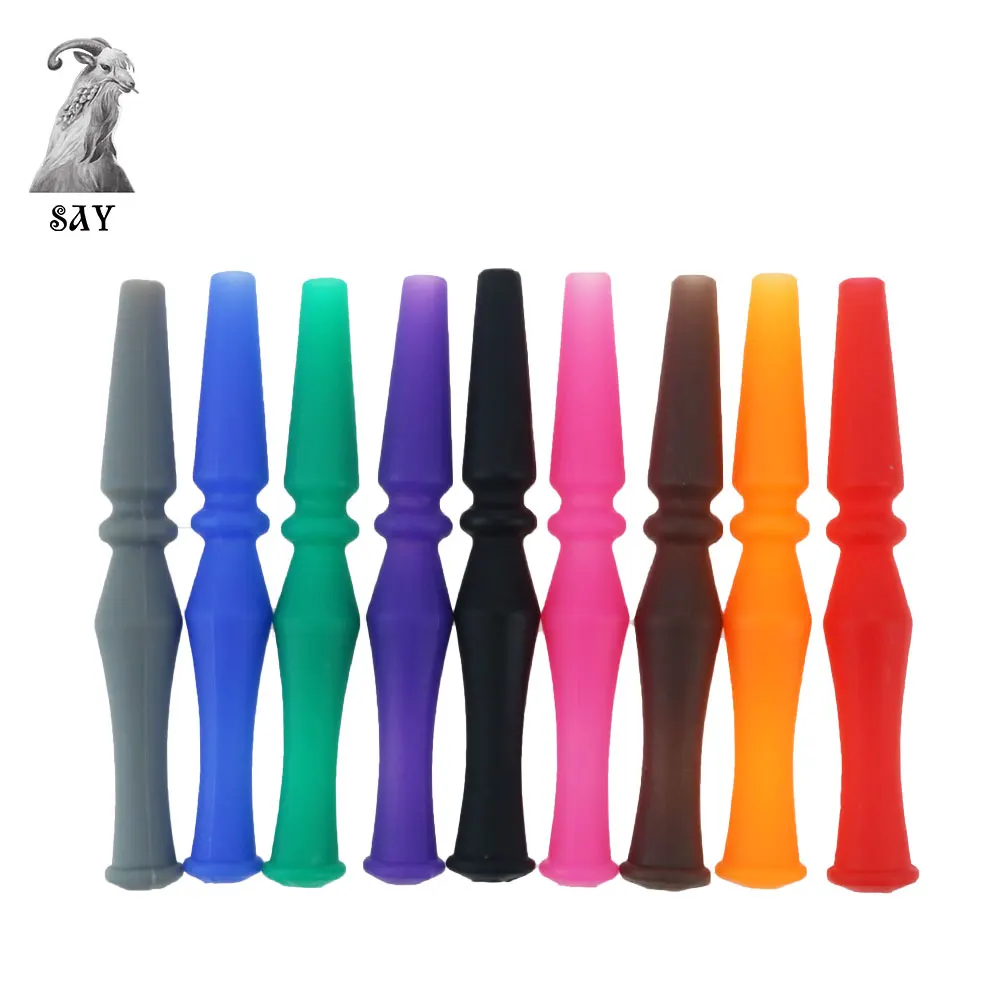 

SY Silicone Hookah Mouth Tip Filters Disposable Colorful MOUTH TIPS for Shisha 95mm Random Color Random Color