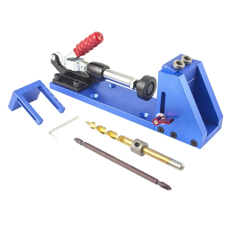 

Woodworking Guide Carpenter Kit System,inclined hole drill tools,clamp base Drill Bit Kit System,Pocket Hole Jig Kit