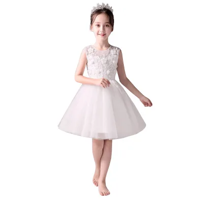 Beauty Emily Princess Ball Gown Red Flower Dress 2019 Knee Length First Communion Dresses Girls Pageant Dress Kids Prom Dress