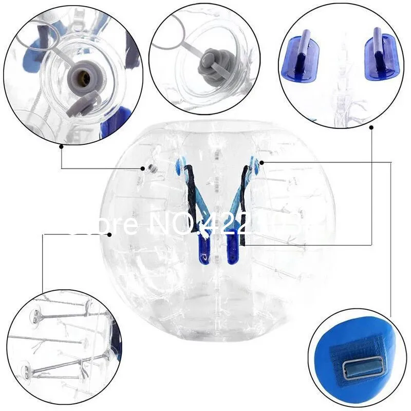 Envío Gratis 1,5 M 0,8mm 100% PVC burbuja inflable balón de fútbol parachoques de aire balón de fútbol Zorb burbuja de fútbol para deportes al aire libre