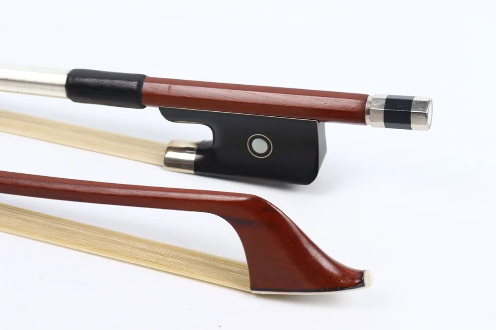 

France Style 3/4 upright Double Bass Bow Natural Bow Hair Brazilwood ebony Bass accessories parts Use