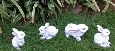 Garden Decoration Garden Resin Simulation Rabbit Garden Sculpture Decoration Crafts Garden Landscape Animal Decoration