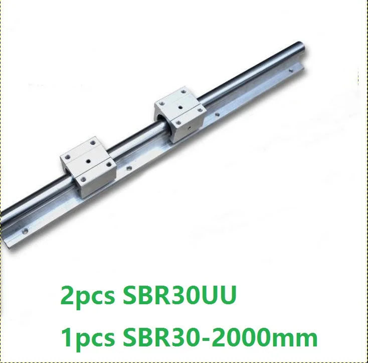 

1pcs SBR30 -L 2000mm support rail linear guide rail + 2pcs SBR30UU linear blocks for CNC router parts