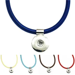 New DJ0096 Beauty colorful rope Snap necklace collars 45cm Magnet buckle fit DIY 18MM snap buttons jewlery