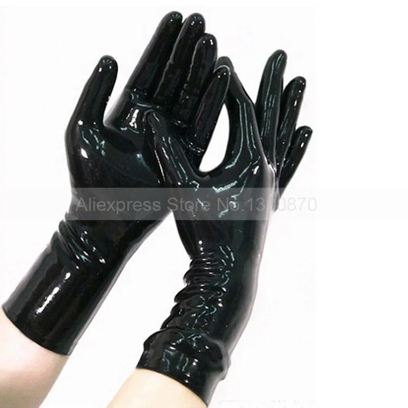 Sexy Latex Rubber Gloves Women Men Short Cosplay Gloves Costumes  Accessory S-LA033