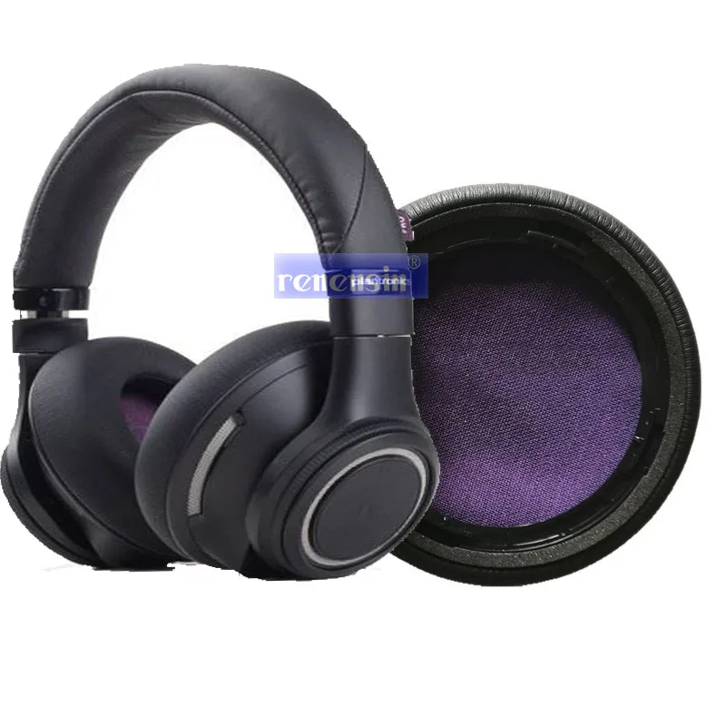 Replacement headphones Cushion Ear Pads For Wireless Plantronics Backbeat Pro Noise Cancelling Headphones black with purple