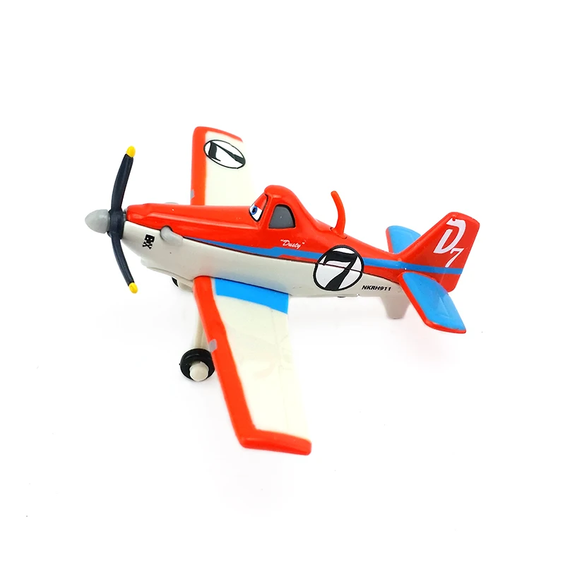 Originale Disney Pixar Cars 3 aerei 2 No.7 puntone polveroso Jetstream 1:55 lega di metallo modellino aereo giocattolo per ragazzo regalo di natale