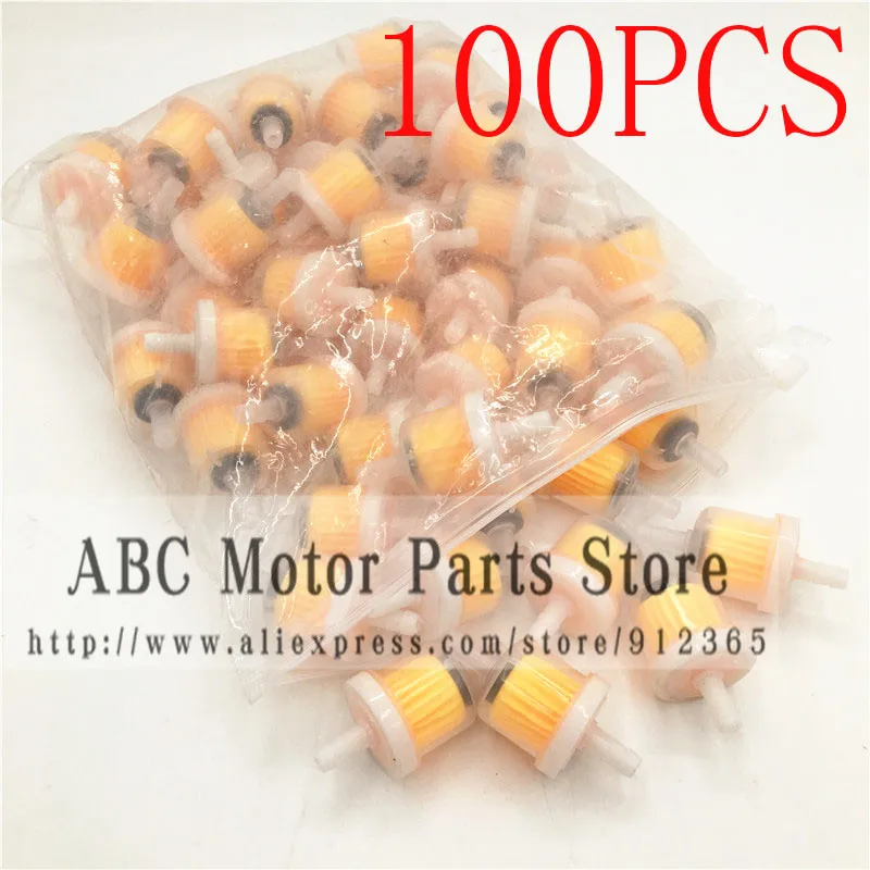 

MAIZHI 100pcs/Lot Universal Motorcycle Gas Fuel Filters Small Engine Fram Plastic Inline Fuel Filters Fuel Gas Gasoline Filter
