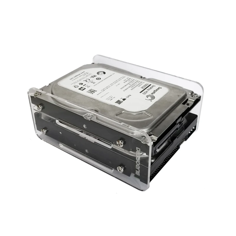 DIY3.5 inch hard disk HDD acrylic bracket hard disk box external hard disk into computer case
