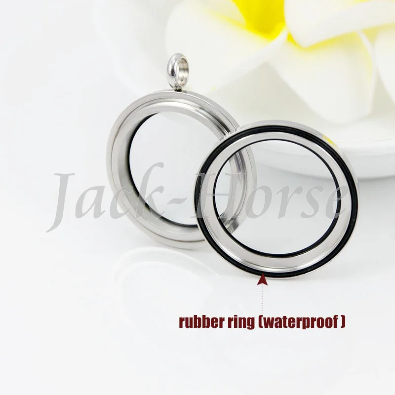 Water Proof  316L Stainless Steel 20mm 25mm 30mm glass memory  floating locket living locket floating charm locket