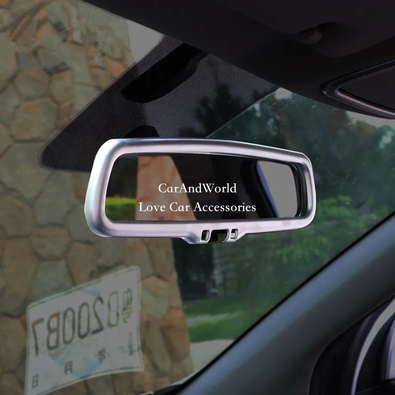 

For KIA Sportage 2015 2016 2017 Interior Rear View Mirror Cover RearView Back Mirrors Frame Trim ABS Chrome Car Accessories