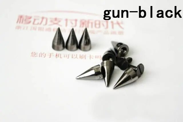 50sets 7*14mm Bronze Alloy Rivet Punk Rock Bullet Spikes and Studs For Clothing Cone Spike DIY Rivets Leather craft