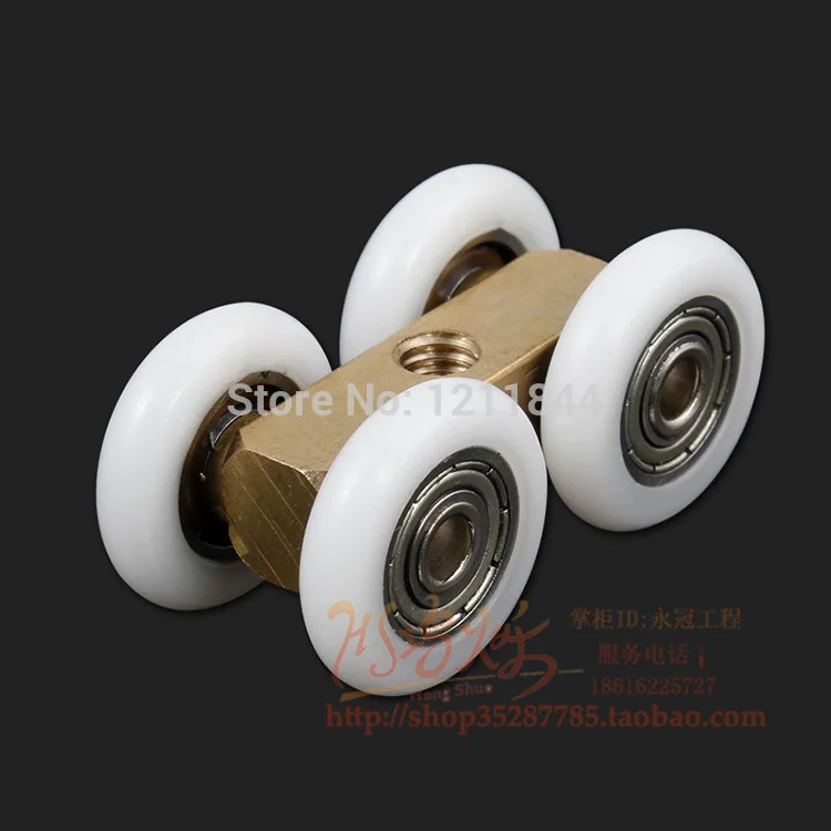 Mute shower room sliding door wheels pulley roller wheels copper wheels broadened big shower door roller for shower room