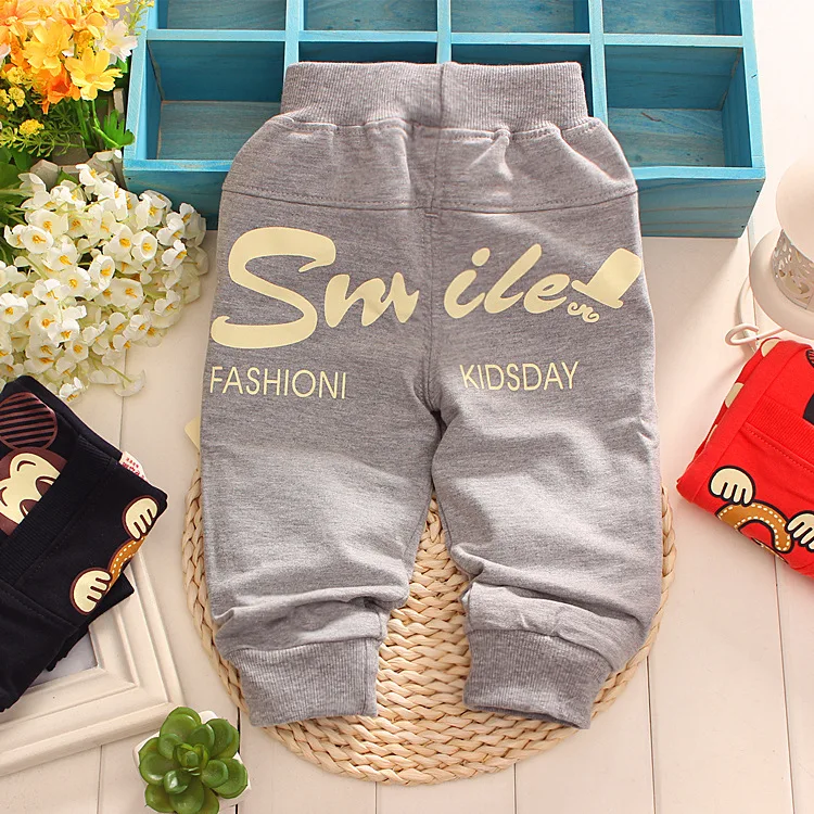 2015 New autumn cotton Cartoon cute kids pants Boys Girls casual pants  sports trousers harem pants 0-3 year baby pants