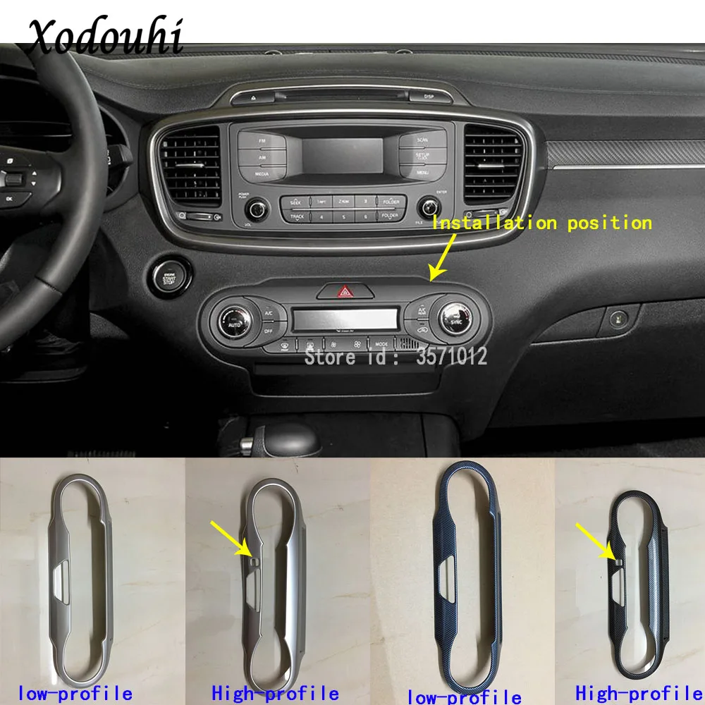 For Kia Sorento L 2015 2016 2017 Car Styling Middle Console Temperature Air-Condition Volume Switch Button Trim Stick Frame