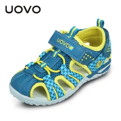 UOVO 2024 nuovo arrivo bambini moda scarpe per bambini per ragazzi ragazze Hook-And-Loop Cut-out sandali da spiaggia estivi taglia #26-36