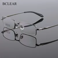 BCLEAR-Montura de gafas de titanio puro para hombre, lentes ópticas graduadas, montura a la moda, 9867
