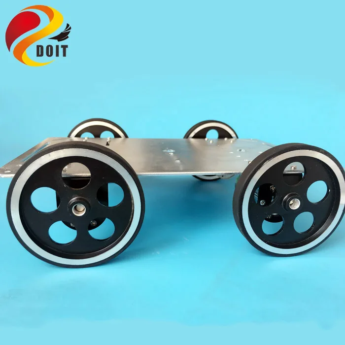 C600 Metal Robot Car Chassis Smart Wheeled Vehicle Large Load with Four Carbon Brush Motor Remote Control DIY Toy