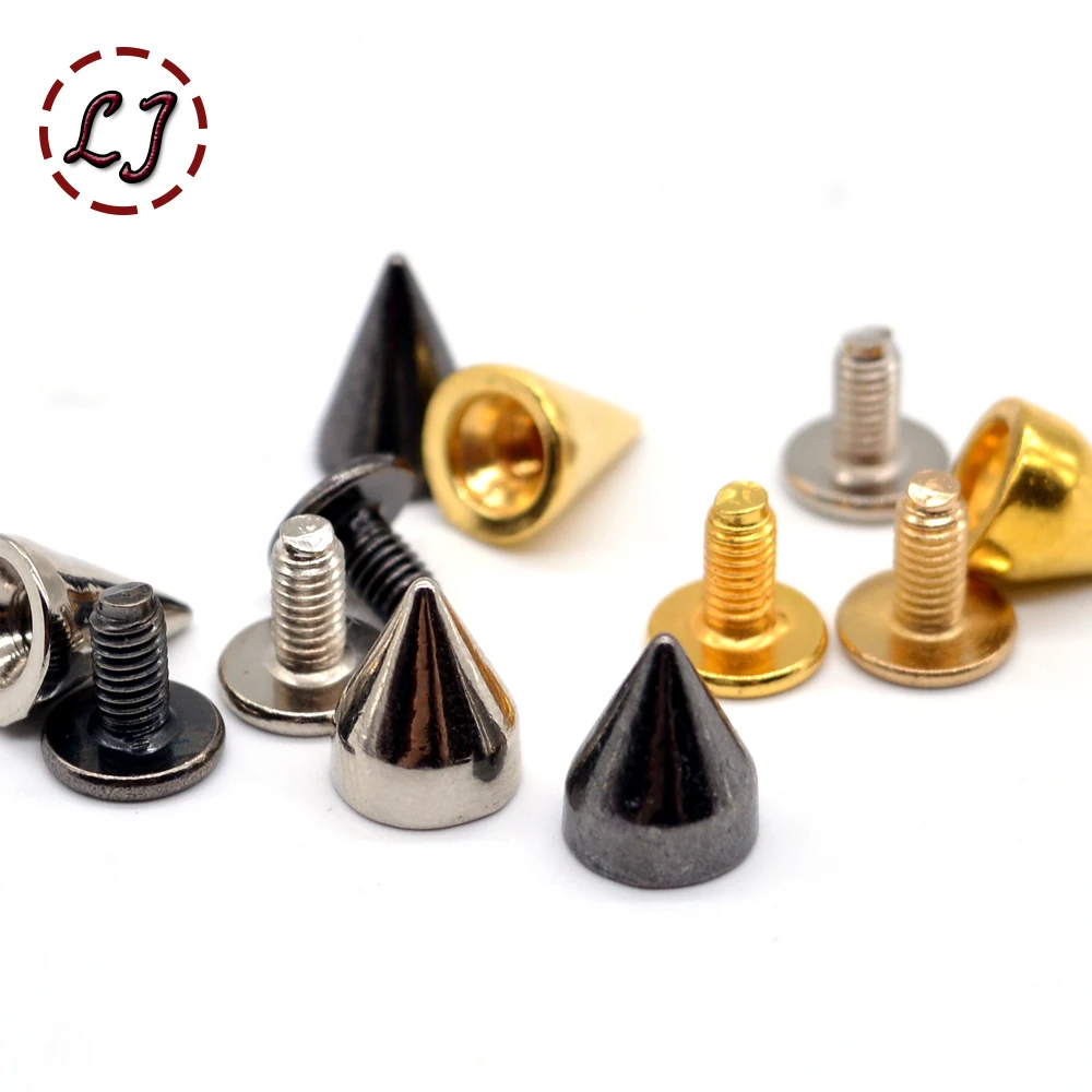 New fashion 30sets/lot alloy screw knob tip rivets handbag belt shoes punk metal rivets crafts buckles accessories DIY handmade