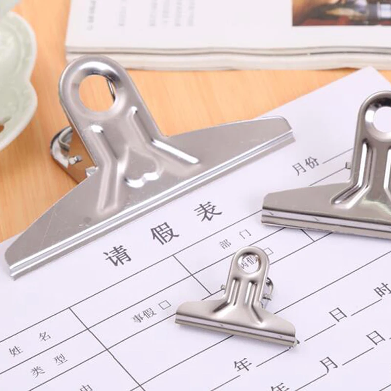 20 pcs/lot Grip Clips Bulldog Clips Newspaper Letter Snacks Bag Sketchpad Clips Metal Clip Size 118mm/150mm Stationery Clips