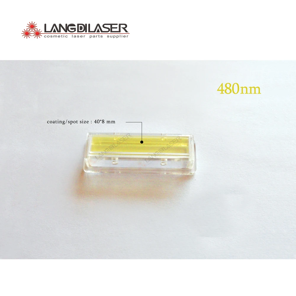 480nm Ipl Filter Voor Spot Size 40*8 Crystal, Veranderlijk Filter, Ipl Laser Optic Filters, sapphire Ipl Filter