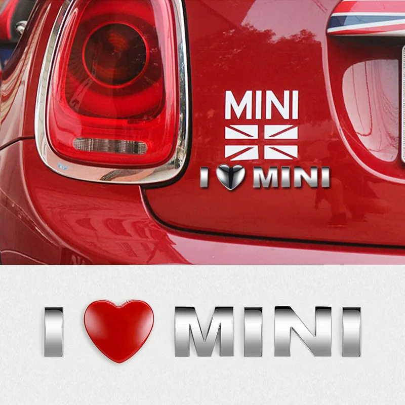 AMBERMILE 3D Metal Car Stickers Rear Trunk Tail Emblem for Mini Cooper S R55 R56 R57 R58 R59 R60 R61 F54 F55 F56 F60 Accessories