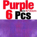6 piezas moradas