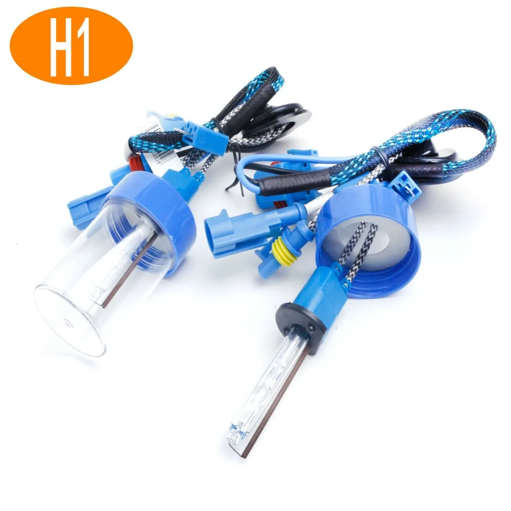 Two HID Kit's Xenon bulbs Only 12V-24V 55W H1 fast Start anti-UV super brightest auto car headlight 5500k 6500k H1 xenon bulb