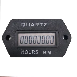 Accumulate Timer Counter 999999.59 Snap in Vehicle Boat Truck Motorcycle LCD Digital Hour Meter for Generator DC 6-36V HM1001