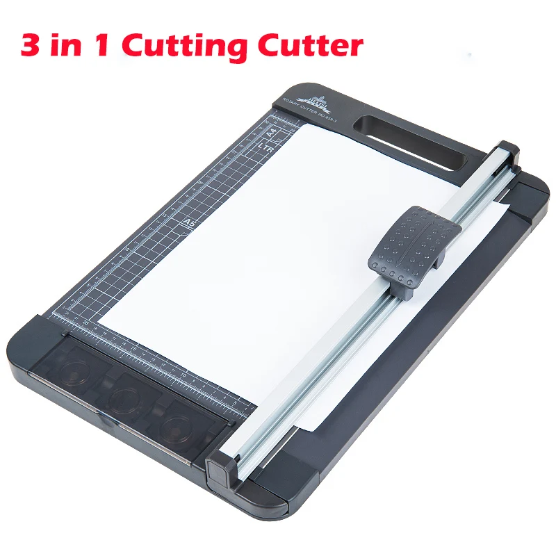 A4Three in One Precision Paper Photo Trimmers Cutter Scrapbook Trimmer Lightweight Cutting Mat Machine Cutting Blade Office Kit