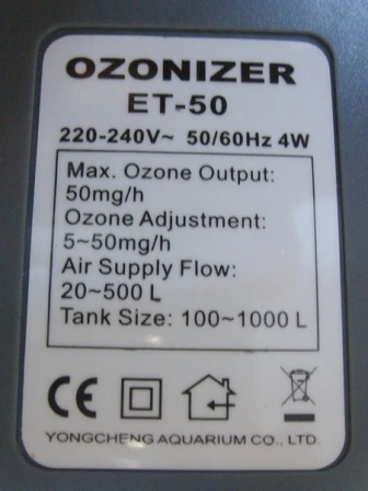 Weipro ET50 ET100 ET200 ozonator ozonu 50mg może pracować z kontrolerem orp